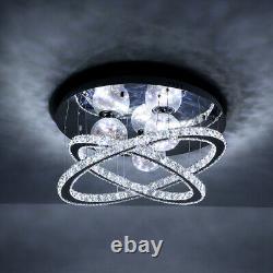 Modern Living Room Lamp LED Celling Light Crystal Pendant Chandelier Ring/Round
