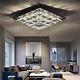 Modern Round/square Ceiling Lights Led Crystal Pendant Living Room Chandelier Uk