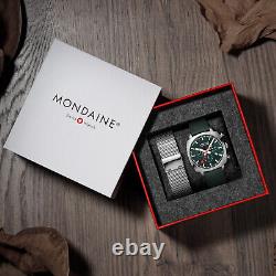 Mondaine Men's Watch Chronograph Grand Cushion Set Green 41 MM MSL. 41460. LF