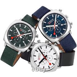 Mondaine Men's Watch Chronograph Grand Cushion Set Green 41 MM MSL. 41460. LF