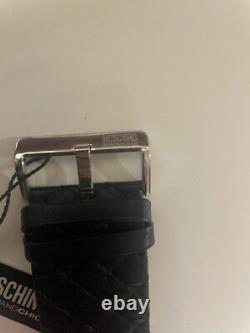 Moschino Cheap & Chic Luxury Vintage Black Leather Strap Watch MW0013