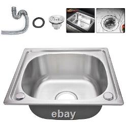 Motorhome Stainless Steel Camper Sink Chrome Taps Waste Plumbing Kit SELF BUILD