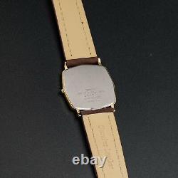NEW BAND! N-MINT SEIKO DOLCE Vintage Men's Watch 6730-5520 Square Gold Japan