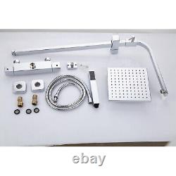 NEW Thermostatic Bathroom Hand/Top Shower Mixer Wall Mounted Rainfall Shower Set