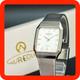 Nos Boxed Top Mint Aureole Sw-237 Silver Tank Shape Swiss Men Quartz Watch