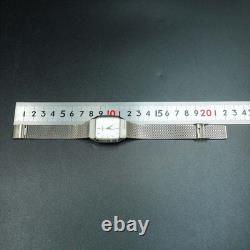 NOS BOXED TOP MINT AUREOLE SW-237 Silver Tank Shape Swiss Men Quartz Watch