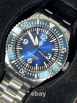 NTH Scorpene Men's Diver Blue Dial Automatic 24J Bracelet Watch WR300m Ø40mm