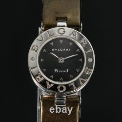 N-MINT New BATT BVLGARI BZ22S B. Zero1 elegant Black Dial Women's Watch Japan
