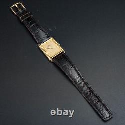 N-MINT SEIKO QZ 5Y81-5020 elegant Tank Shape Vintage Men's Watch Japan