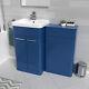 Nes Home Matt Blue 1000mm Freestanding Cabinet & Ceramic Basin & Wc Unit