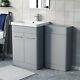 Nes Home Matte Grey 1100mm Freestanding Cabinet Ceramic Basin Wc Unit