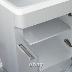Nes Home Matte Grey 1100mm Freestanding Cabinet Ceramic Basin WC Unit
