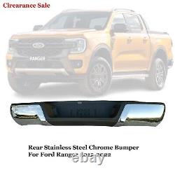 New Rear Chrome Bumper of Stainless Steel For Ford Ranger 2012-2022 UK Stock