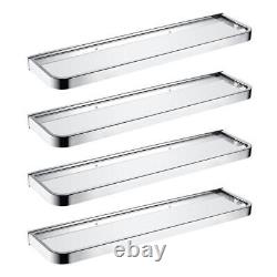 New Stainless Steel Bathroom Glass Shower Shelf Rack Single Bathroom Hardware