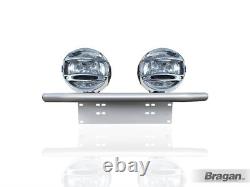 Number Plate Bar + Chrome Spots To Fit Fiat Fullback 2016 2019 4x4 Stainless