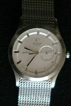Obaku Harmony Mens Watch Quartz Silver Brushed Chrome And Stainless Steel Strap