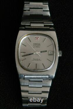Omega Geneve Electronic Chronometer F 300hz Silver Grey Stainless Steel Strap