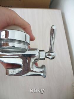 Optic Pearl, Chrome Glass Faced Im-571172 Faucet Tapper Knob England Antique