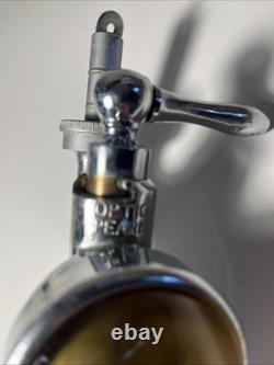 Optic Pearl, Chrome Glass Faced Im-575226 Faucet Tapper Knob England Antique