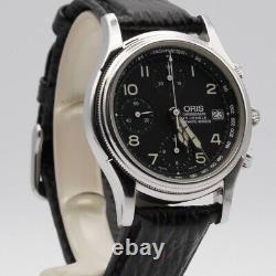 Oris Men's Watch 39MM Automatic Chronograph Steel Nice Condition 7415 Pretty