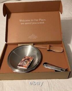 Our Place Titanium Always Pan Pro Chrome Nonstick Stainless Steel Frying Pan New