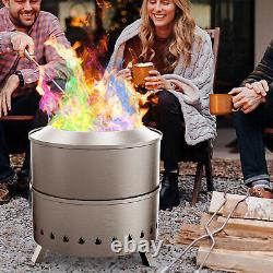Outdoor Camping Stainless Steel Firewood Stove Portable Folding Bonfire Fire Pit