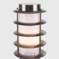 Outdoor Garden Lamp Post Bollard Lamp Lights LED Lighting Warm White Bulbs IP44