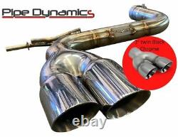 PIPE DYNAMICS VW Golf MK6 1.4tsi (122bhp) Back Box Delete exhaust BLACK CHROME