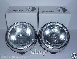 Pair Of Stainless Steel 7 Cibie Oscar Replica Dipped/full Driving Lights Lamps