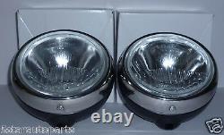 Pair Of Stainless Steel 7 Cibie Oscar Replica Dipped/full Driving Lights Lamps
