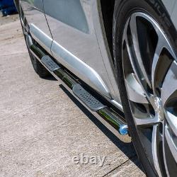 Peugeot Expert 16 L2 Mwb L3 Lwb Polished Chrome Stainless Steel Side Bar Steps