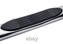 Polished Chrome Side Step Rail Bar Running Board For 05-15 Nissan Navara D40 PU