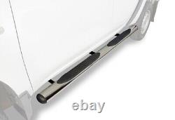 Polished Chrome Side Step Rail Bar Running Board For 05-15 Nissan Navara D40 PU