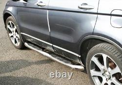 Polished Chrome Stainless Steel Side Step Skirt Rail Protection Guard Bar Board