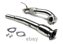 Polished Stainless Exhaust De Cat Downpipe For S3 TT 1.8 T quattro Leon Cupra R