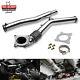 Polished Stainless Exhaust Muffler Hi Flow Downpipe For A3 S3 2.0t Leon Cupra R