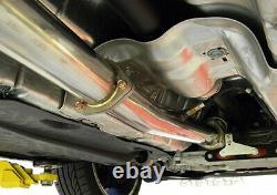 Polished Stainless Exhaust Muffler Hi Flow Downpipe For A3 S3 2.0T Leon Cupra R