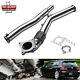 Polished Stainless Muffler Exhaust Decat Down Pipe For Golf Gti 2.0t Octavia Rs