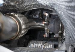 Polished Stainless Muffler Exhaust Decat Down Pipe For Golf GTI 2.0T Octavia RS