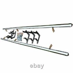 Polished Stainless Side Step Running Board Bar For VW Transporter T5 T6 LWB 03+