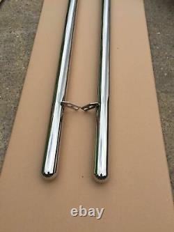 Polished Stainless Side Step Running Board Bar For VW Transporter T5 T6 LWB 03+