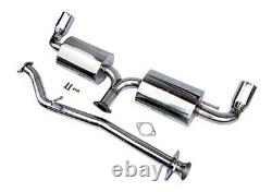 Polished Stainless Steel Cat Back Performance Exhaust Muffler 2003-12 Mazda RX-8