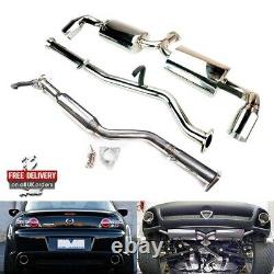 Polished Stainless Steel Full Cat Back Downpipe Exhaust Muffler 03-12 Mazda RX-8