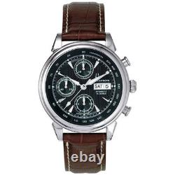 Pre Owned Men's BULOVA GEMINI Black Dial Automatic Chronograph Watch