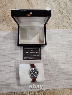Pre Owned Men's BULOVA GEMINI Black Dial Automatic Chronograph Watch