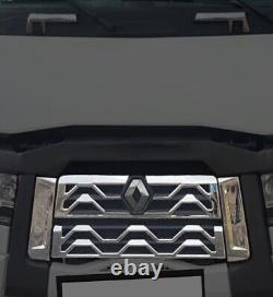 Premium Chrome Front Grill Kit 4 Pcs Stainless Steel for Renault T-RANGE 2016+