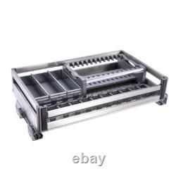 Pull Out Basket BaseUnit Kitchen Cabinet Chrome SoftClose Runner Larder Cupboard