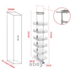 Pull Out Kitchen Baskets Chrome Storage Basket Organiser Cupboard Drawer 400mm
