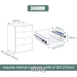 Pull Out Larder Kitchen Cupboard Soft Close Chrome Cabinet Base Kitchen Unit Set