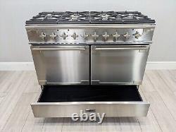 Rangemaster Elise 110 Dual Fuel Range Cooker With Double Oven Stainless Steel